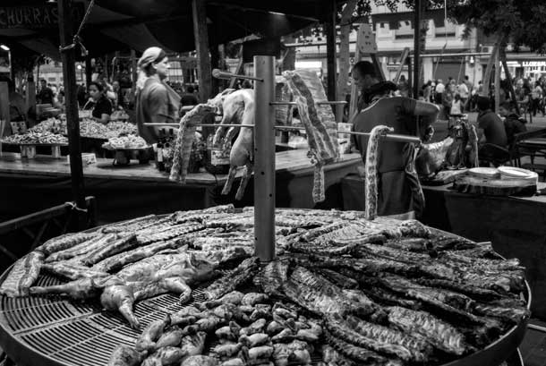Carne en el mercado medieval
